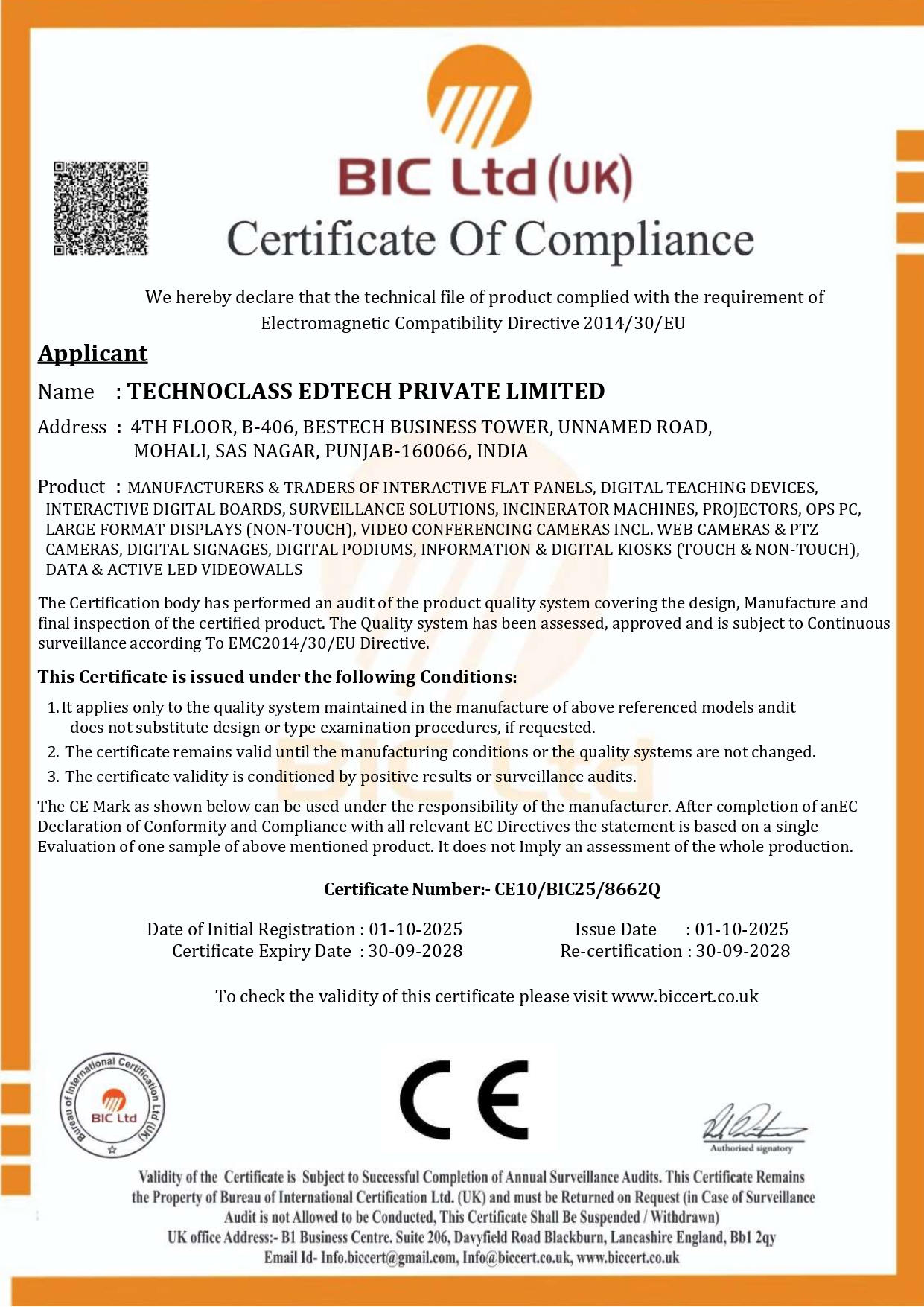 CE certification